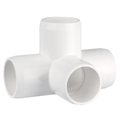 PVC Fitting - 4 Way Elbow Connector