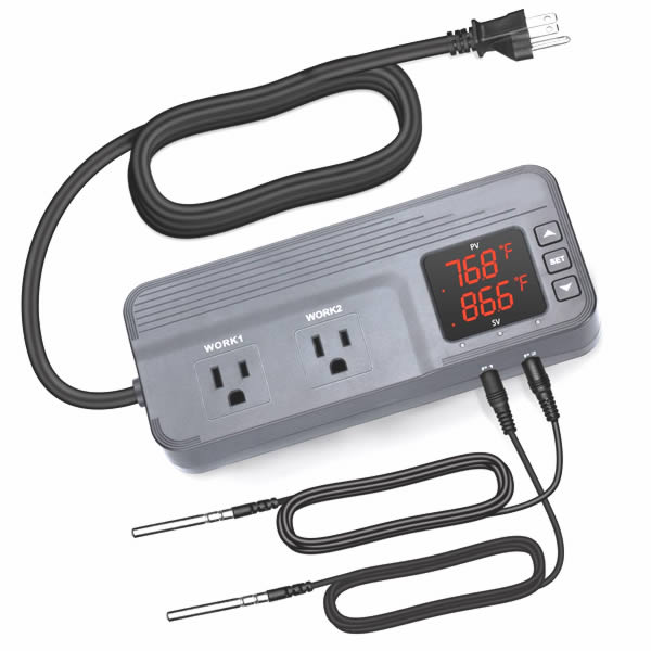 Plug-in Digital Dual Temperature Controller
