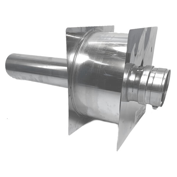 Stainless Steel Category 3 Vent Adjustable Wall Thimble + Pipe