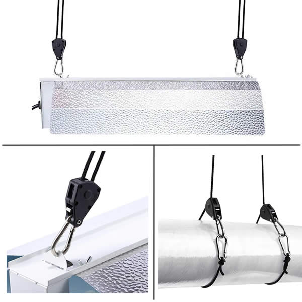 Adjustable Grow Light Rope Hangers from ACF Greenhouses - Heavy Duty 150  lb. Capacity