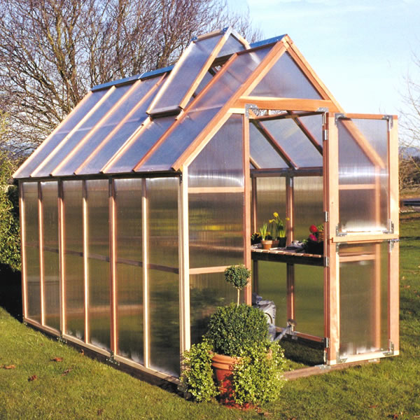 Sunshine 6' Wide Redwood Greenhouses - 25951